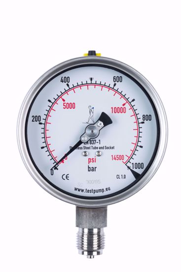 Afbeelding van 0-1000 Bar Manometer, Ø100mm, 1%