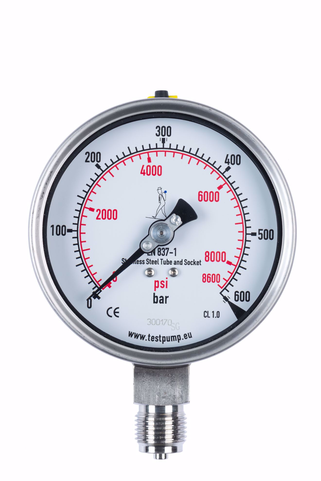 0-600 Bar Manometer - 1% Nauwkeurigheid €95