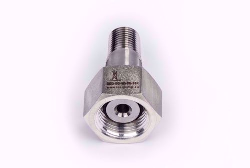 Picture of Adapter 1/2" BSP female with 60 degree cone and o-ring x 1/4" NPT Male