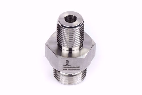 Picture of Adapter 3/8" NPT male x 1/2"BSP male, 60 degree cone