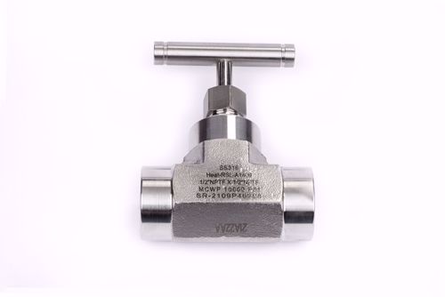 Afbeelding van 1/2" NPT Rechte Naald-afsluiter - female x female