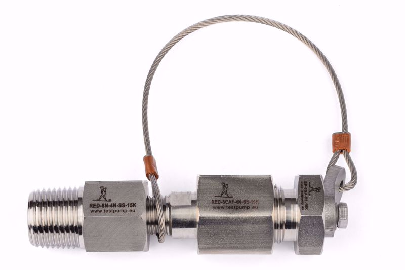 Afbeelding van Verloop 1/2" BSP volgens EN 837 female wartel connectie x 1/2"NPT male - Assembly met Blindstop