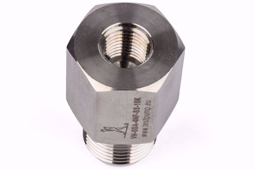 Picture of Adapter 1/2" BSP acc. EN 837 Male x 1/4" NPT Female