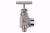 Afbeelding van 1/2" NPT Haakse Naald-afsluiter - male x female - met Safety Lock Plate